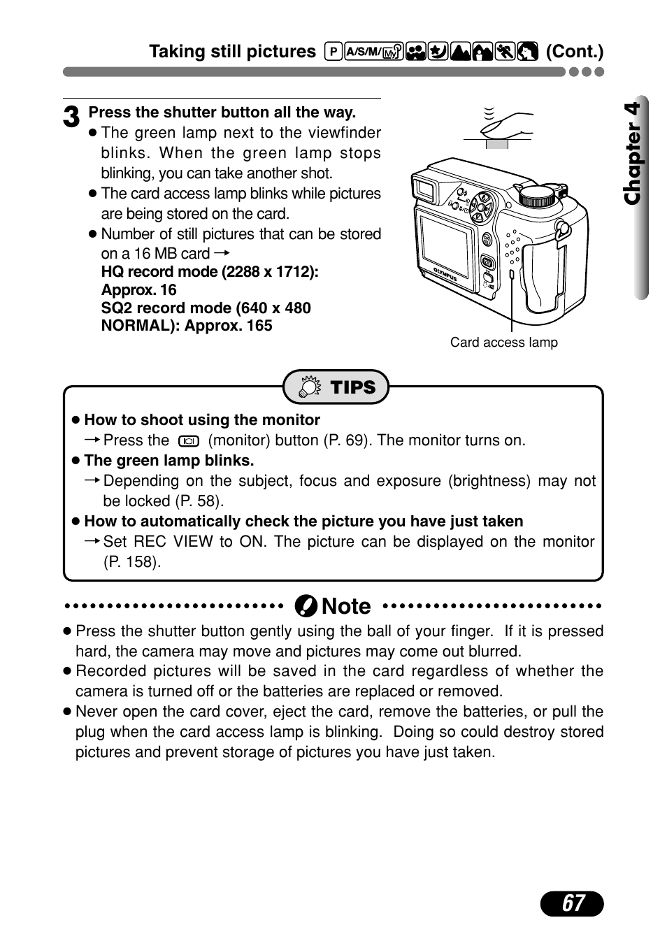 Chapter 4 | Olympus C-4000 Zoom User Manual | Page 68 / 245