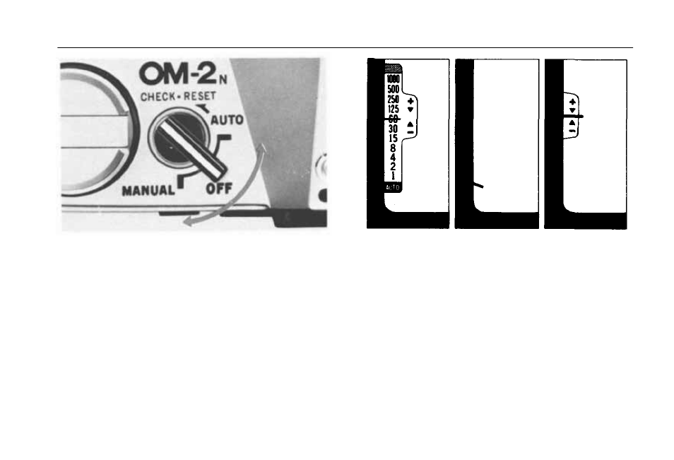 Setting the selector lever / viewfinder, Setting the selector lever, Viewfinder | Olympus OM-2 User Manual | Page 14 / 101