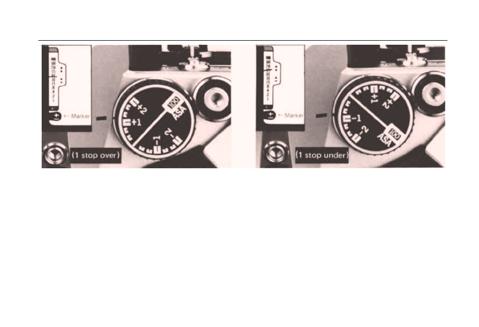 Exposure compensation for automatic measurement | Olympus OM-2 User Manual | Page 24 / 101