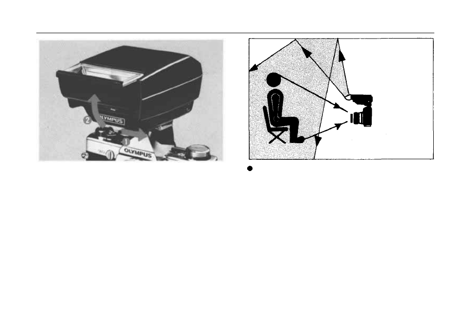 Bounce flash | Olympus OM-2 User Manual | Page 34 / 101