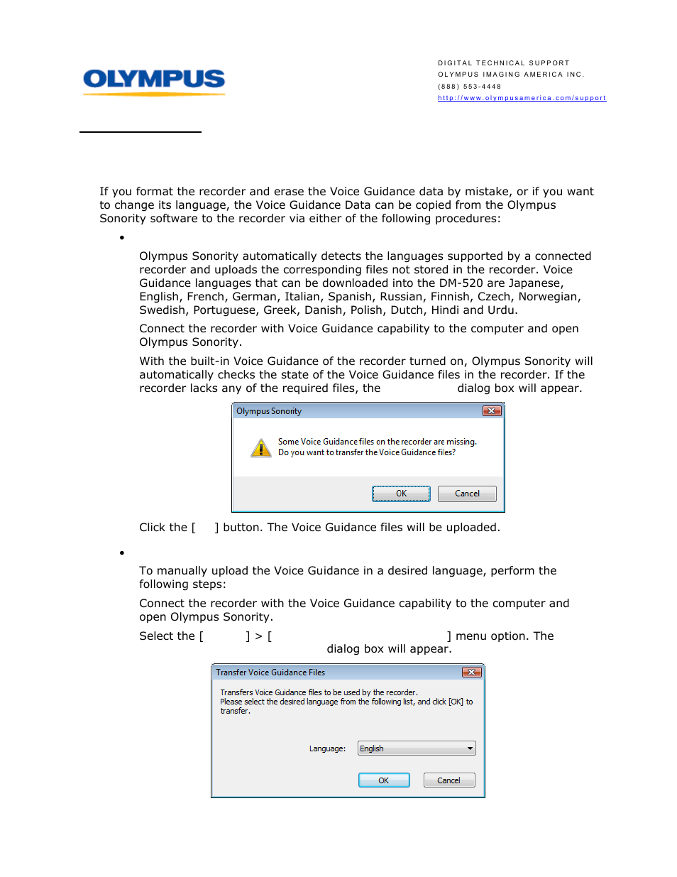 Troubleshooting | Olympus DM-520 User Manual | Page 14 / 15