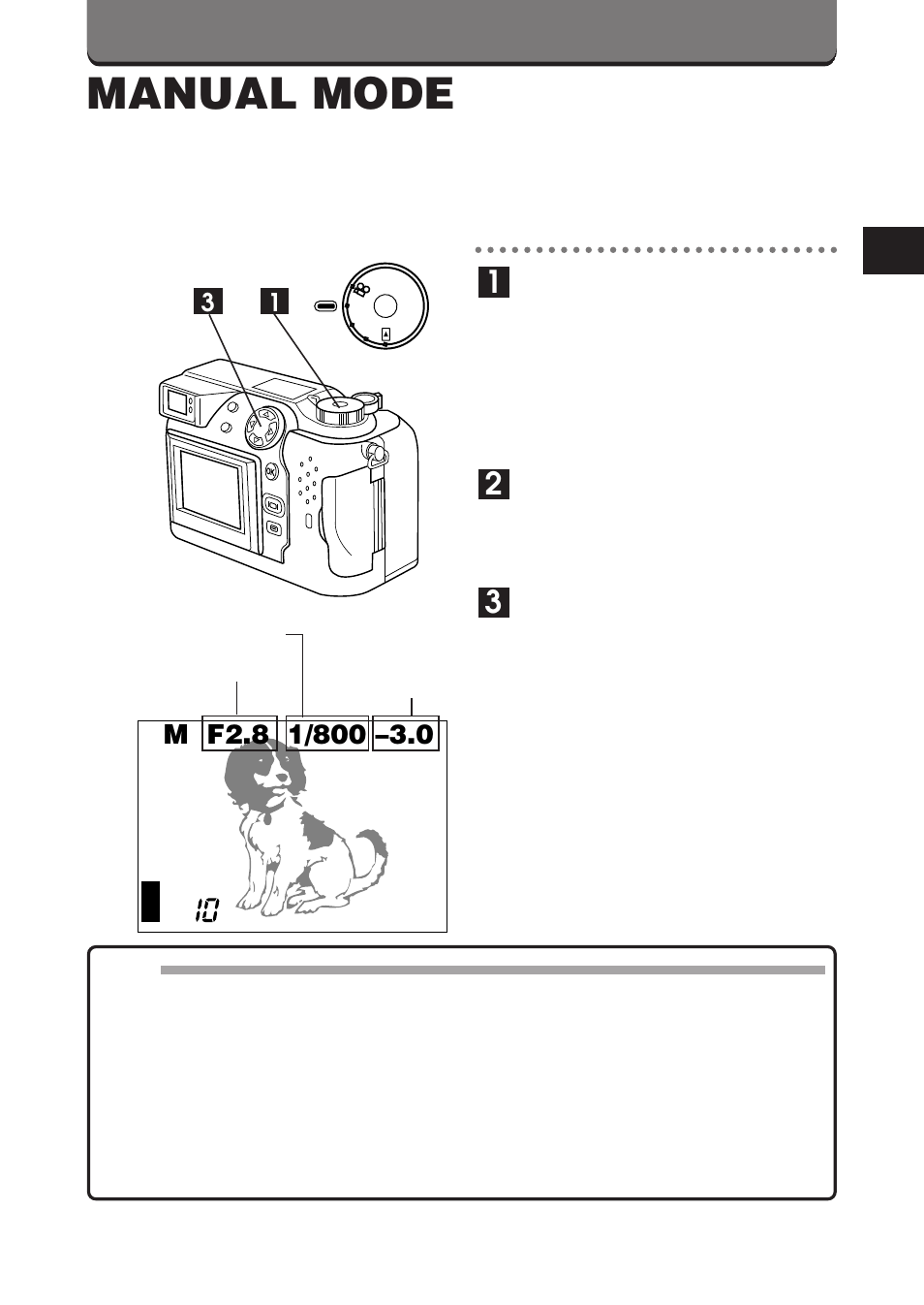 Manual mode | Olympus C-3000ZOOM User Manual | Page 61 / 75
