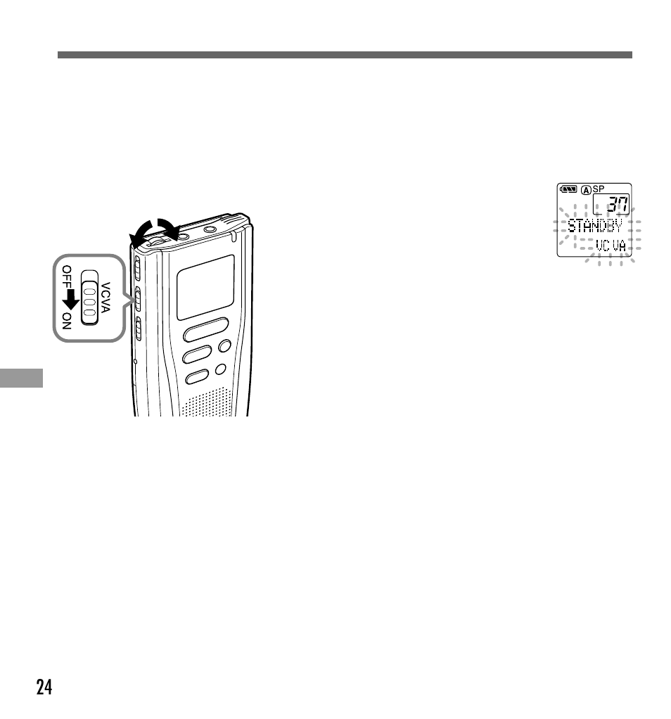 Using the variable control voice actuator (vcva) | Olympus DS2000 User Manual | Page 24 / 44