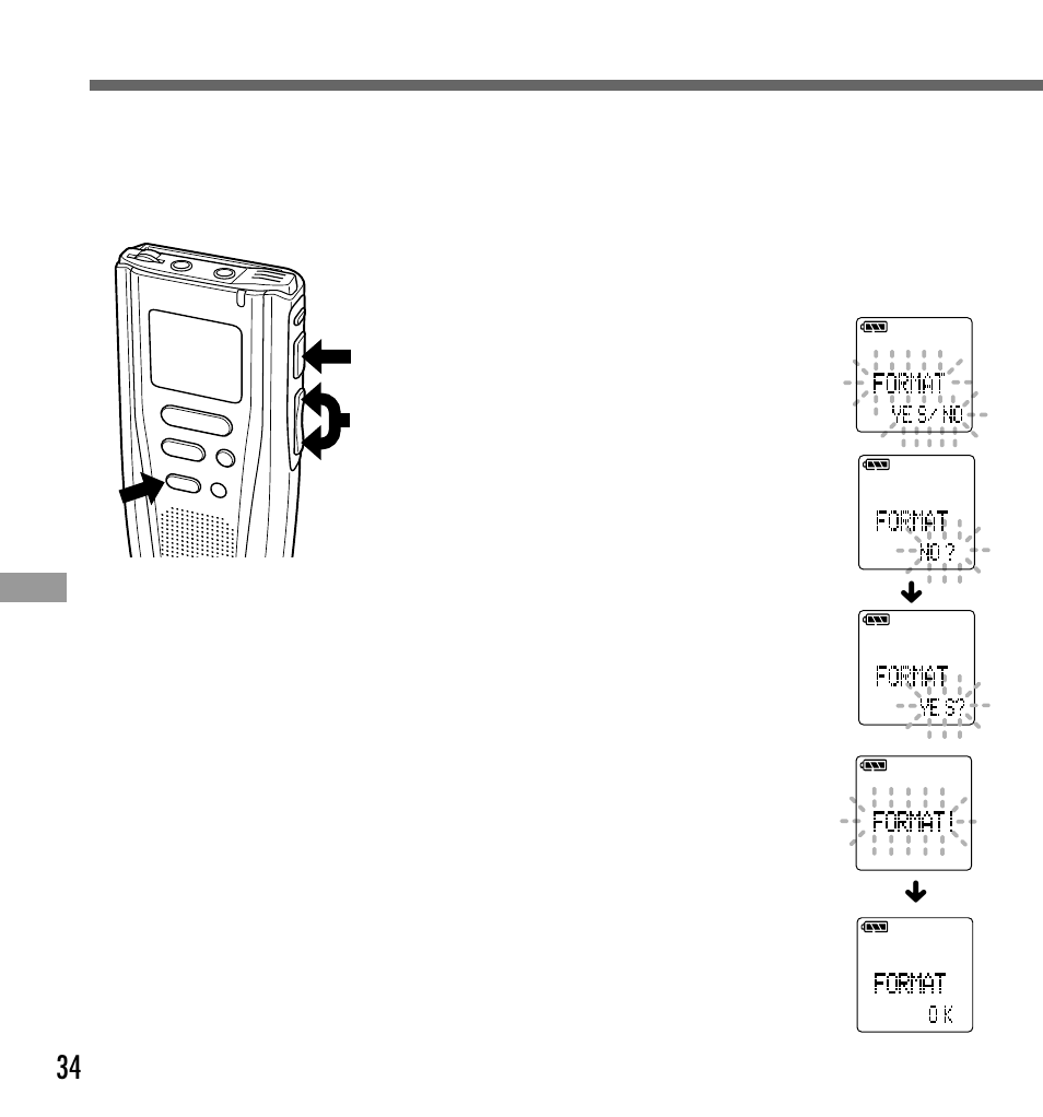 Formatting smartmedia | Olympus DS2000 User Manual | Page 34 / 44
