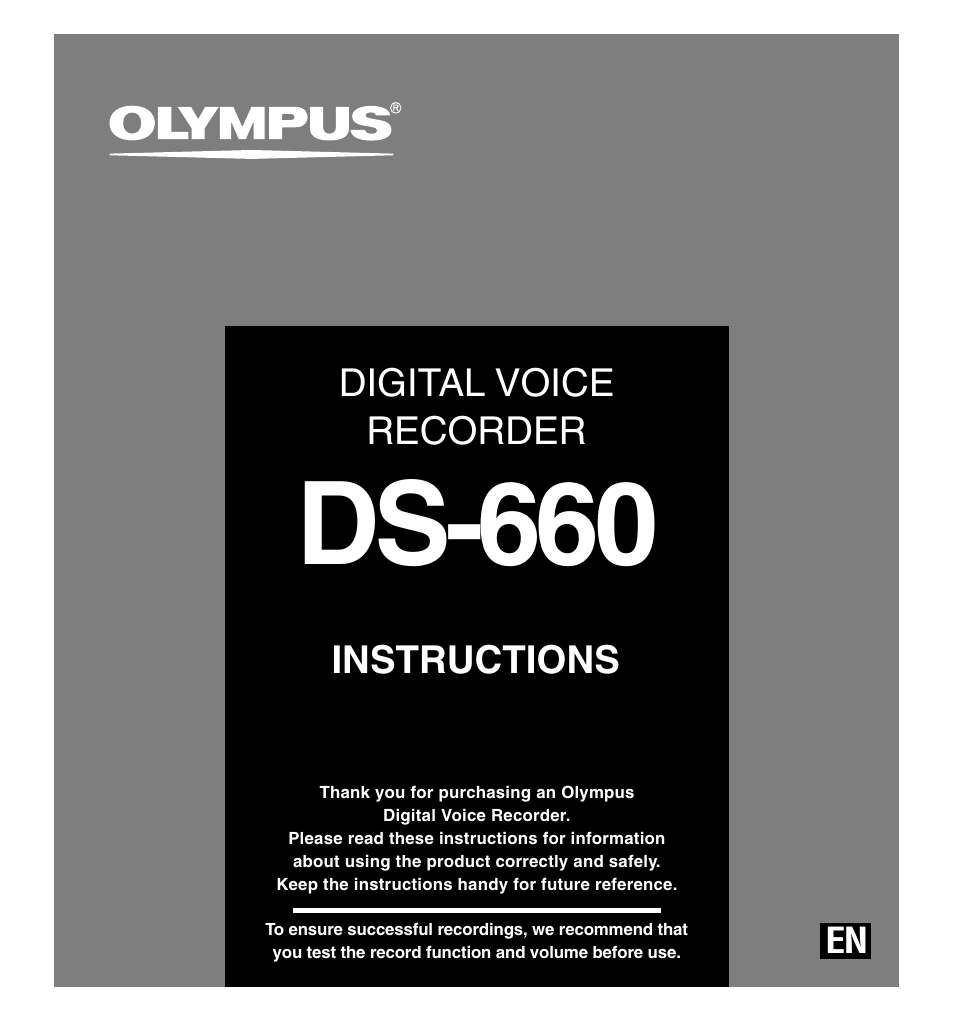 Olympus DS-660 User Manual | 56 pages