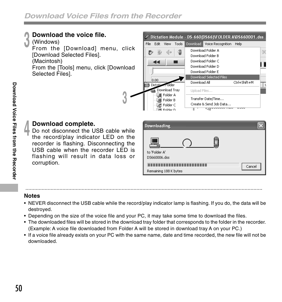 Olympus DS-660 User Manual | Page 50 / 56