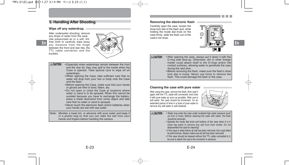 E-24, E-23 5. handling after shooting | Olympus PFL-01 User Manual | Page 13 / 19