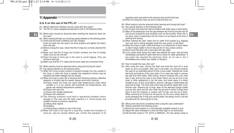 E-30, E-29 7. appendix | Olympus PFL-01 User Manual | Page 16 / 19