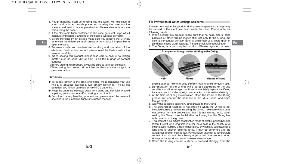 E-4 e-3 | Olympus PFL-01 User Manual | Page 3 / 19