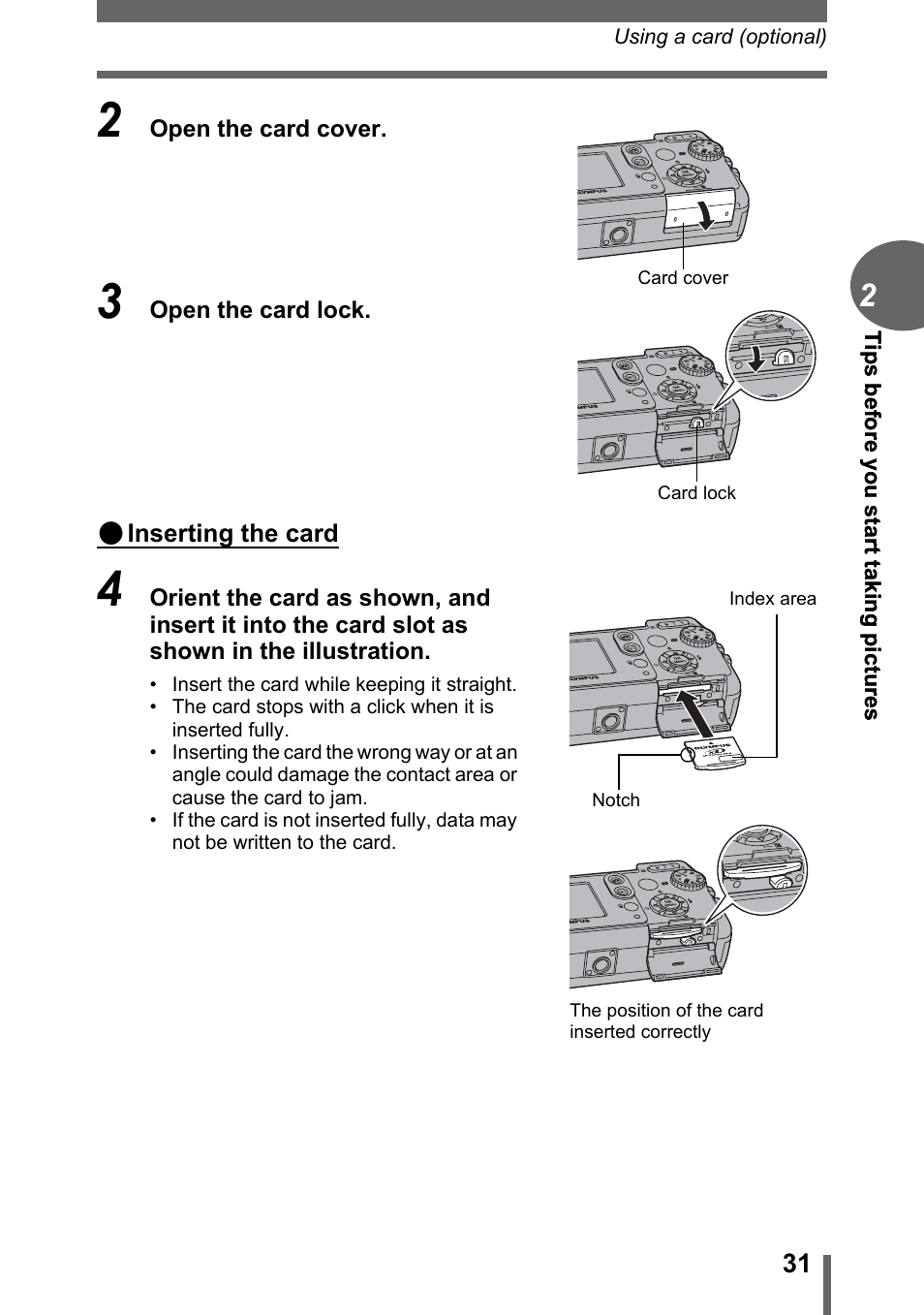 Olympus CAMEDIA C480 User Manual | Page 31 / 138