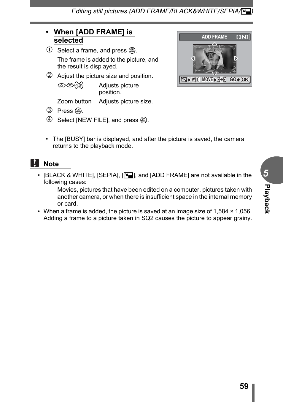 Olympus CAMEDIA C480 User Manual | Page 59 / 138