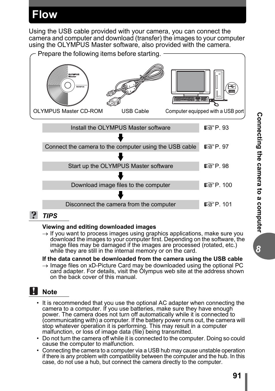 Flow | Olympus CAMEDIA C480 User Manual | Page 91 / 138