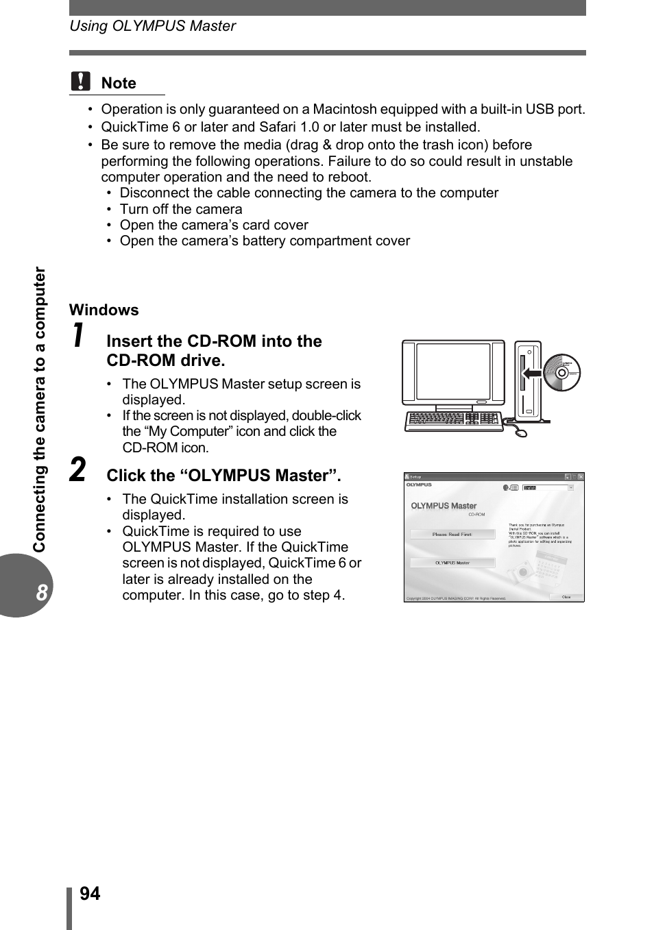 Olympus CAMEDIA C480 User Manual | Page 94 / 138