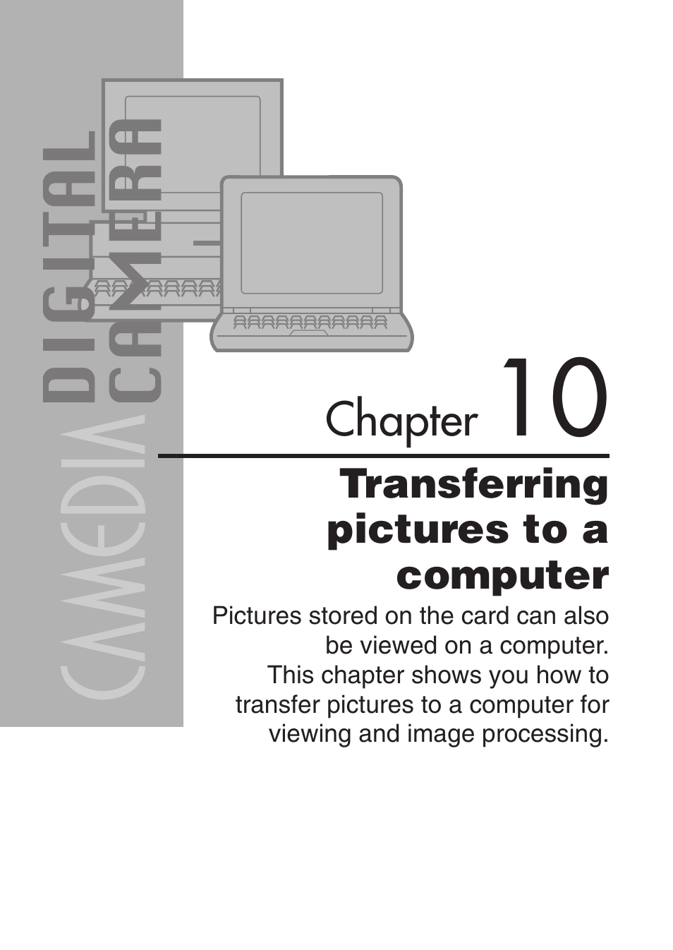 Chapter 10 transferring pictures to a computer, Transferring pictures to a computer, Chapter | Olympus C-3020 Zoom User Manual | Page 171 / 206