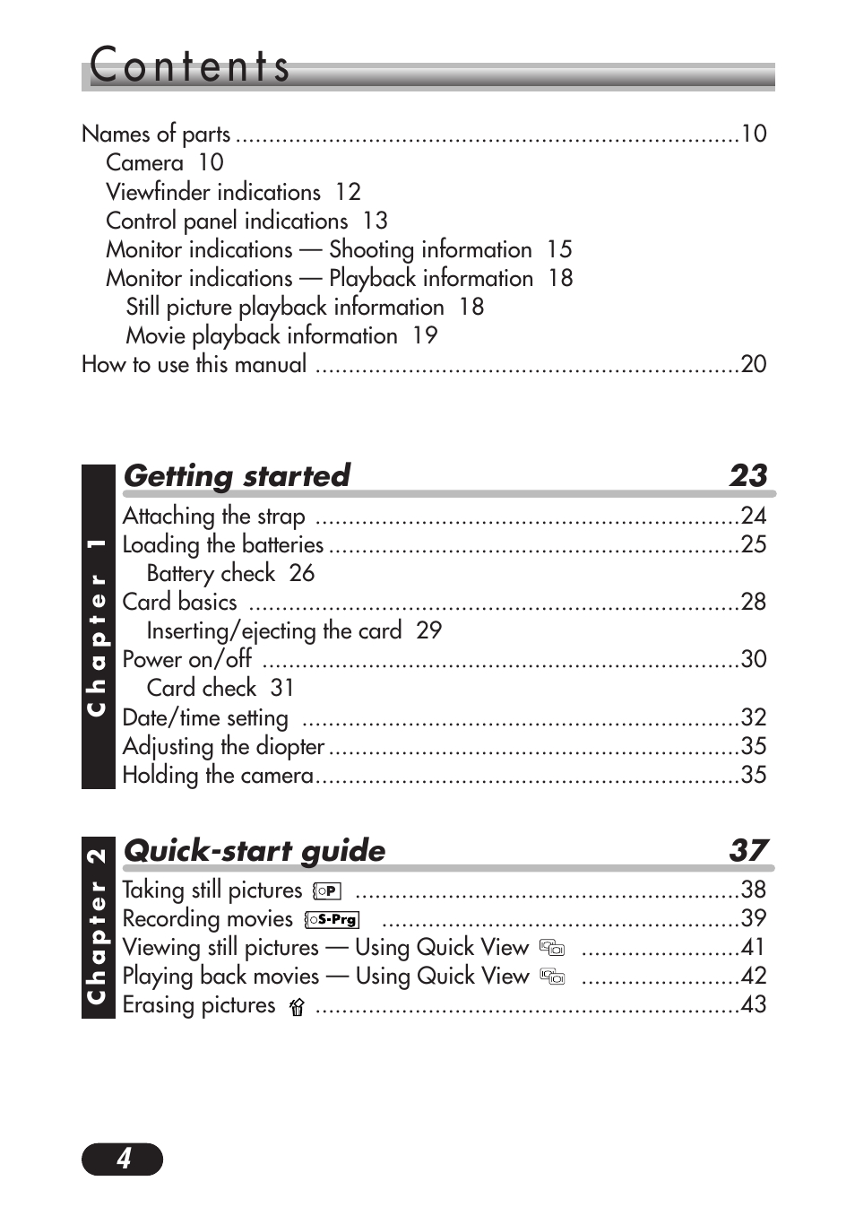 Olympus C-3020 Zoom User Manual | Page 4 / 206