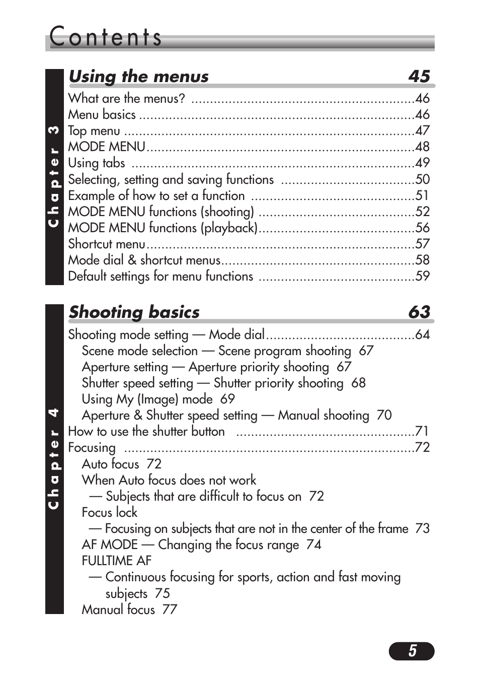Olympus C-3020 Zoom User Manual | Page 5 / 206
