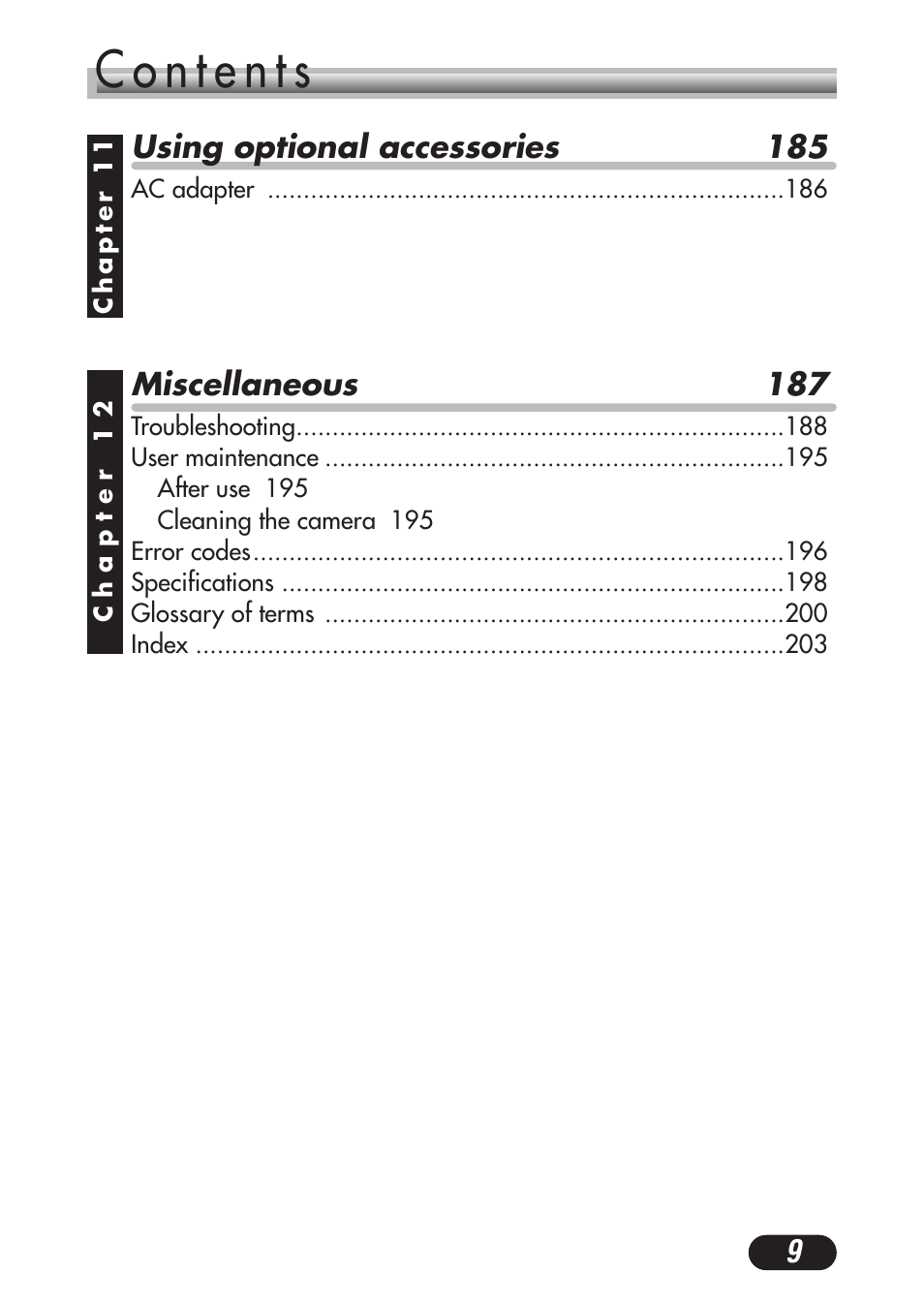 Olympus C-3020 Zoom User Manual | Page 9 / 206