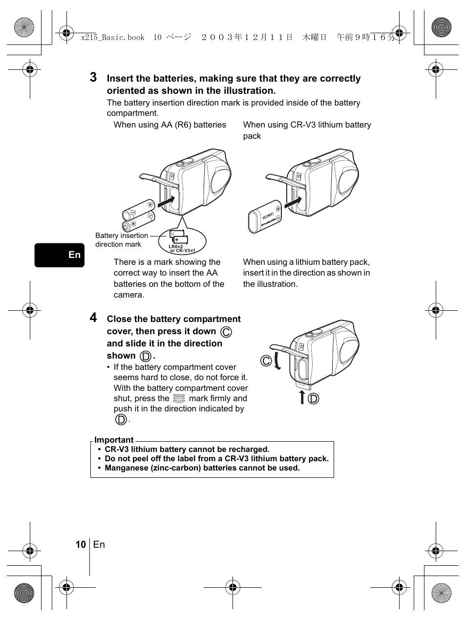 Olympus X-350 en User Manual | Page 10 / 180