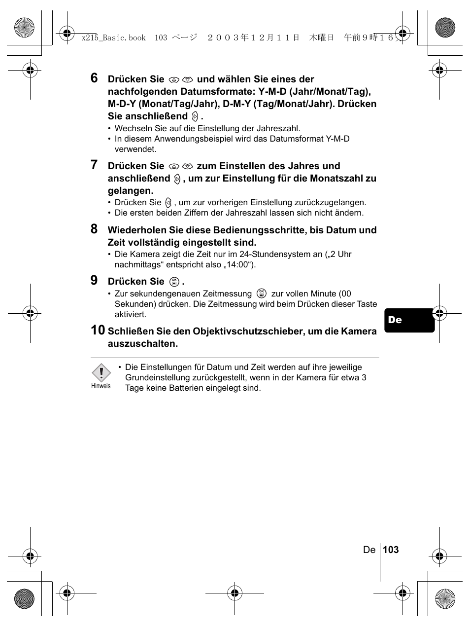Olympus X-350 en User Manual | Page 103 / 180