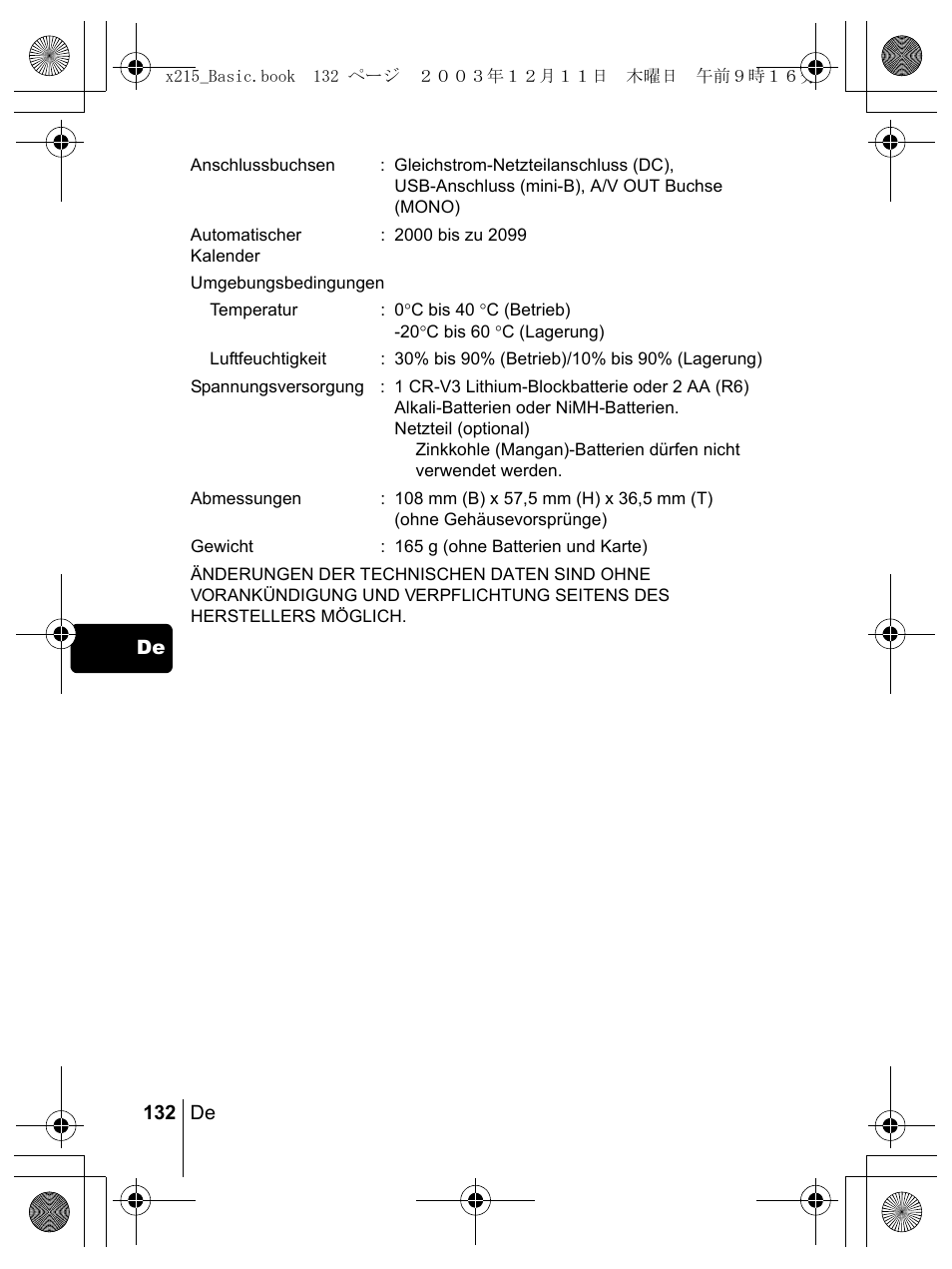 Olympus X-350 en User Manual | Page 132 / 180