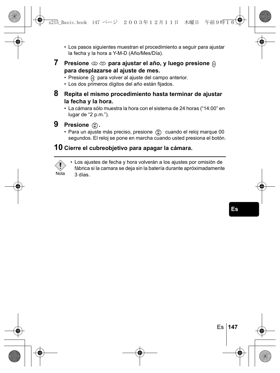 Olympus X-350 en User Manual | Page 147 / 180