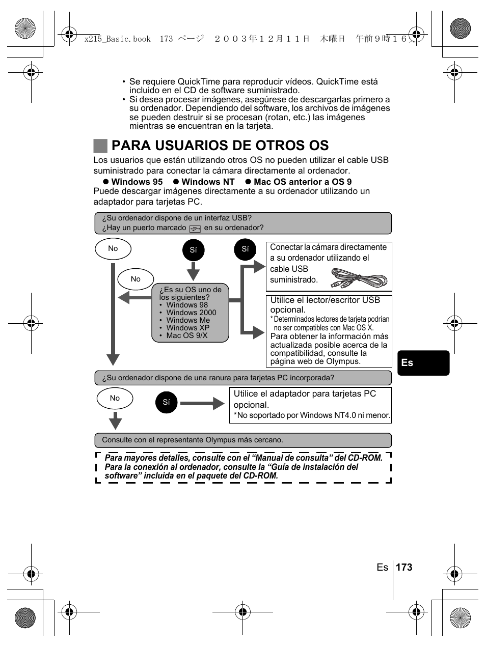 Jpara usuarios de otros os | Olympus X-350 en User Manual | Page 173 / 180