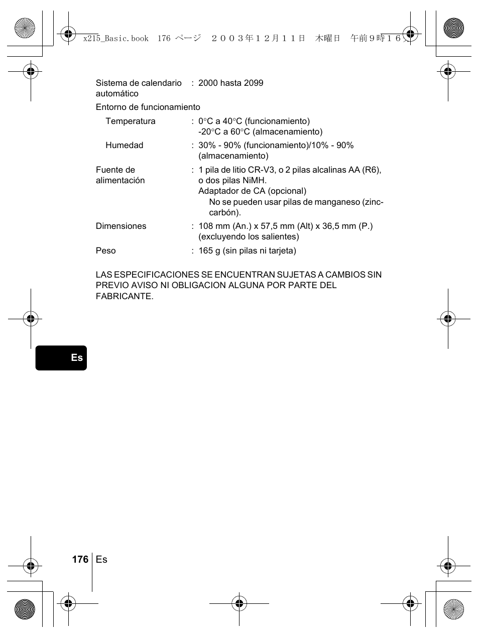 Olympus X-350 en User Manual | Page 176 / 180