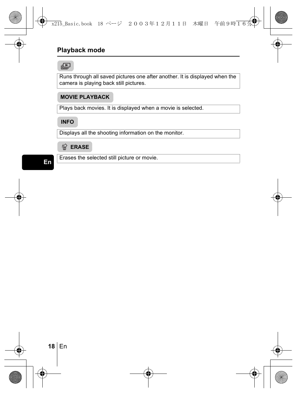 Olympus X-350 en User Manual | Page 18 / 180