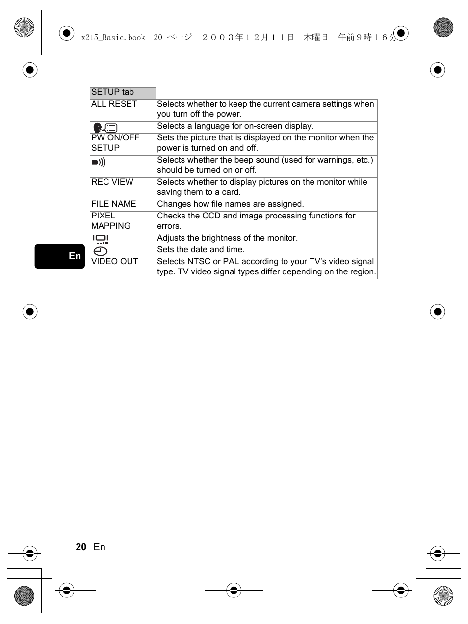 Olympus X-350 en User Manual | Page 20 / 180