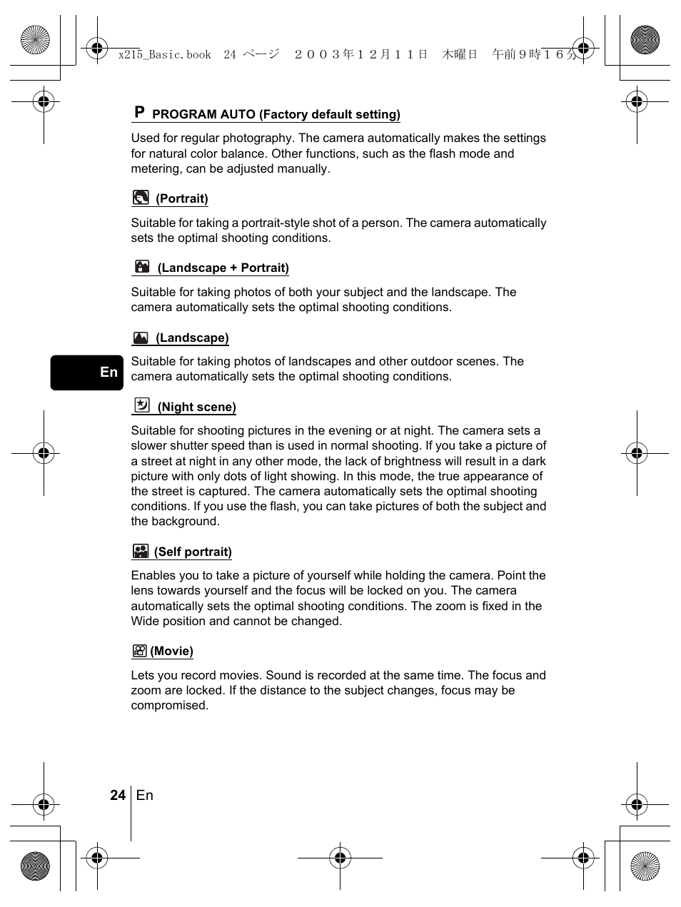 Olympus X-350 en User Manual | Page 24 / 180
