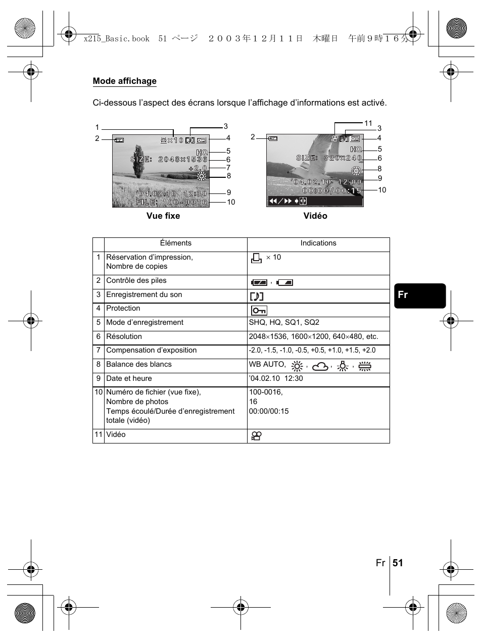 Fr 51 fr | Olympus X-350 en User Manual | Page 51 / 180