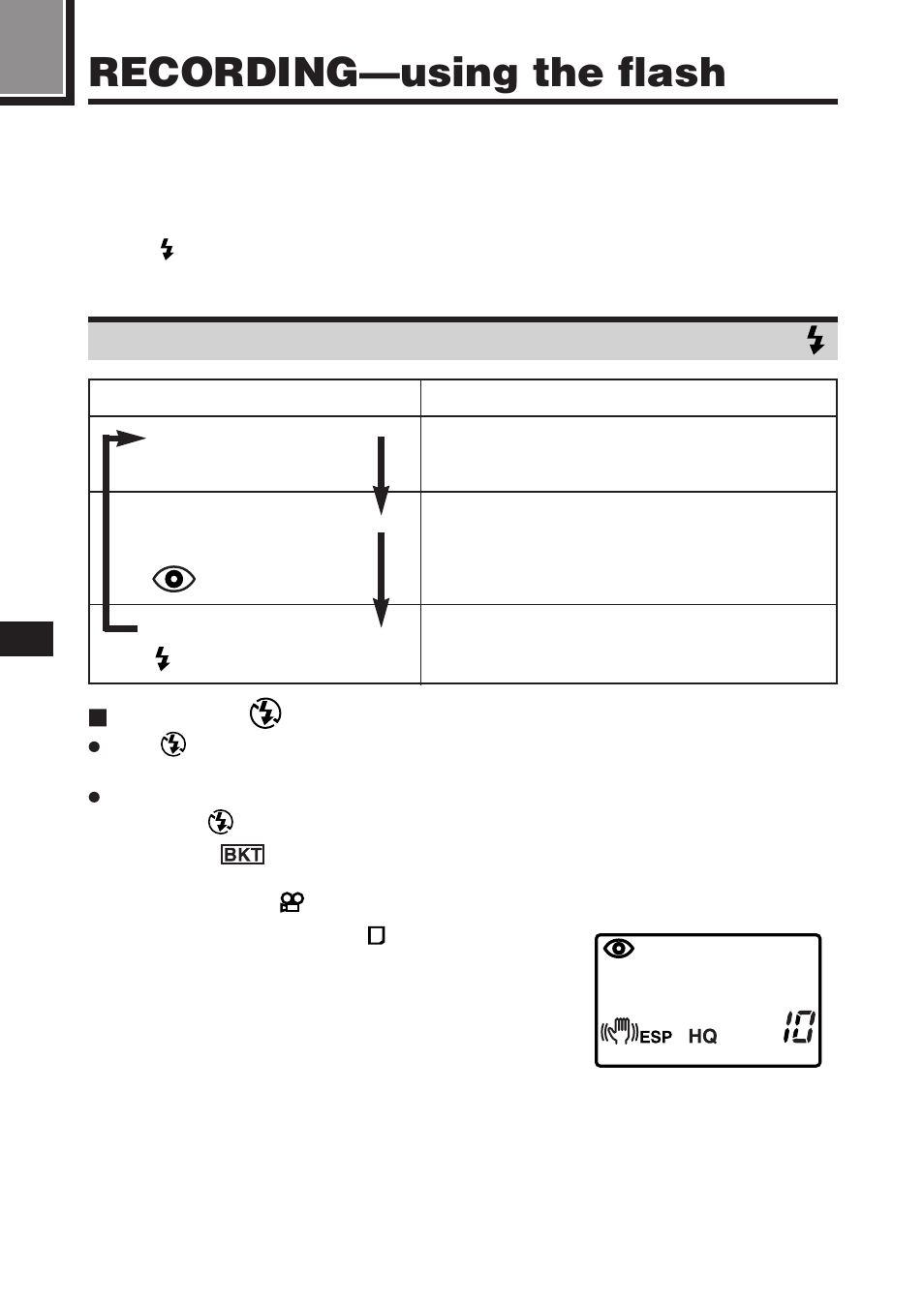 Recording—using the flash, Flash mode | Olympus C-2100 User Manual | Page 106 / 212