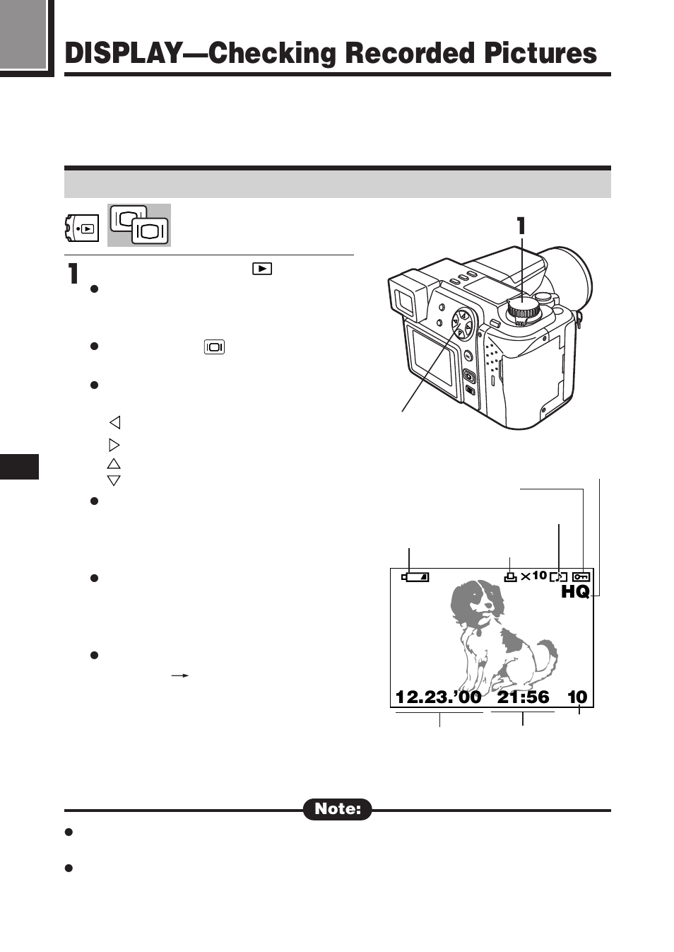 Display—checking recorded pictures, Displaying a single image — single image display | Olympus C-2100 User Manual | Page 124 / 212