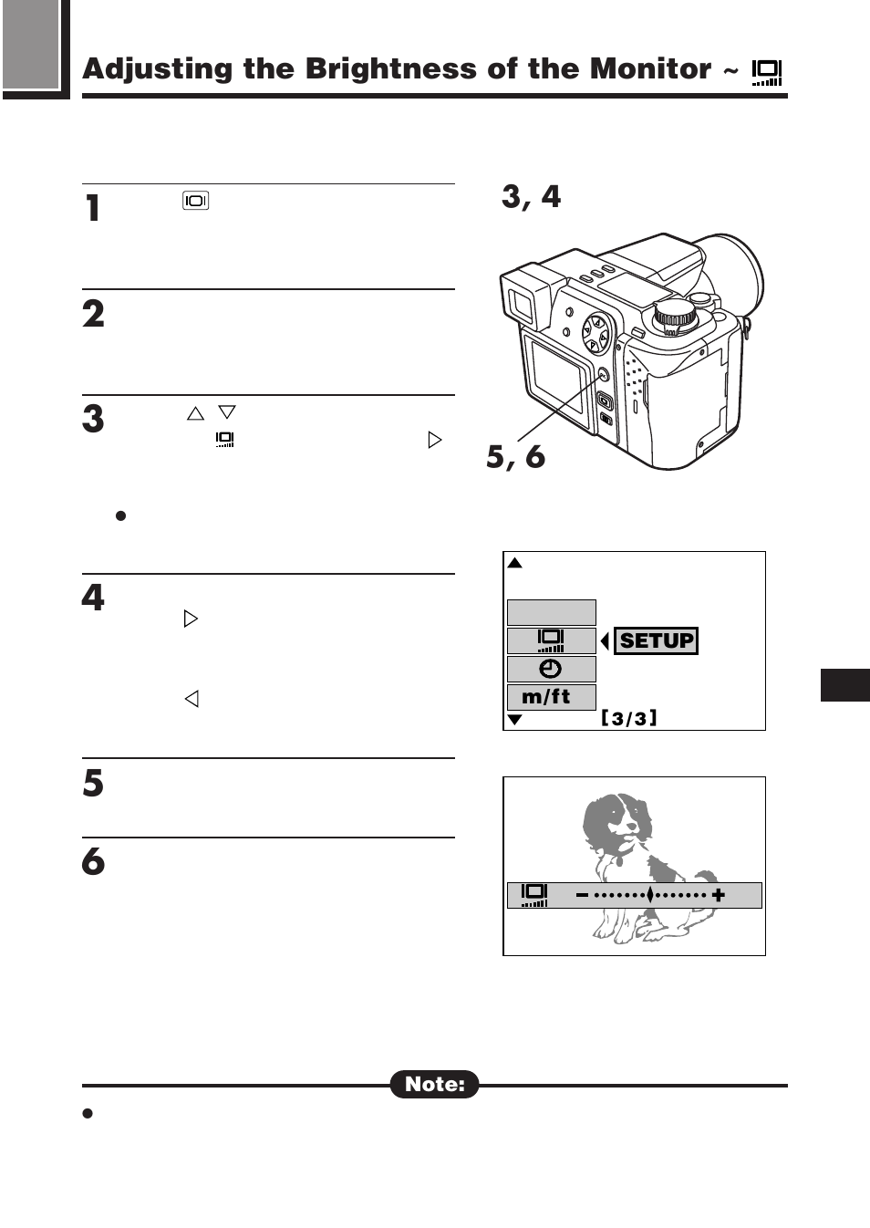 Adjusting the brightness of the monitor | Olympus C-2100 User Manual | Page 163 / 212