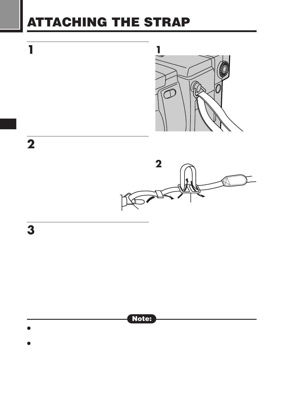 Attaching the strap | Olympus C-2100 User Manual | Page 32 / 212