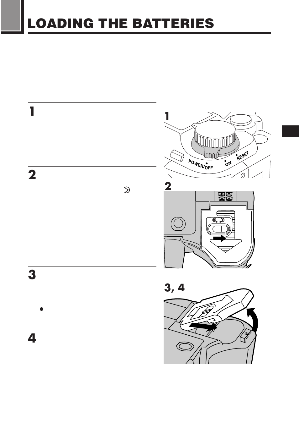 Loading the batteries | Olympus C-2100 User Manual | Page 33 / 212