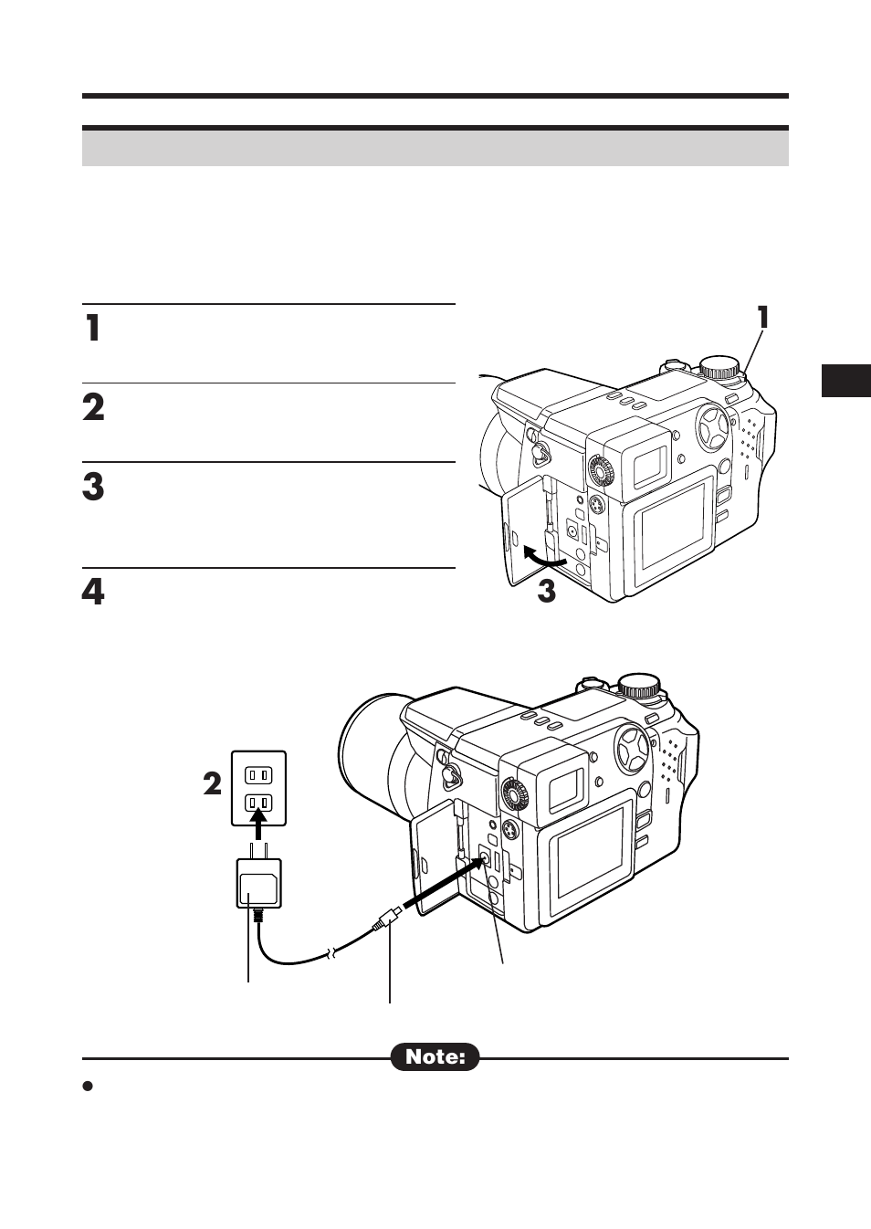 Using the ac power adapter (optional) | Olympus C-2100 User Manual | Page 37 / 212