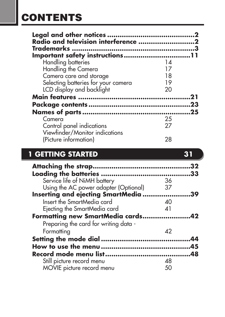 Olympus C-2100 User Manual | Page 4 / 212