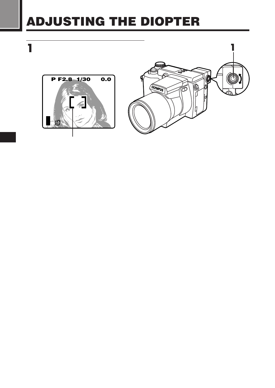 Adjusting the diopter | Olympus C-2100 User Manual | Page 64 / 212