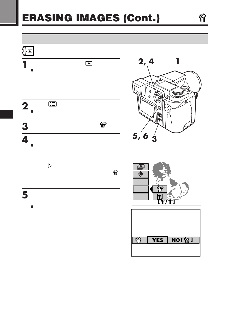 Erasing images (cont.), All-frame erasure | Olympus C-2100 User Manual | Page 78 / 212