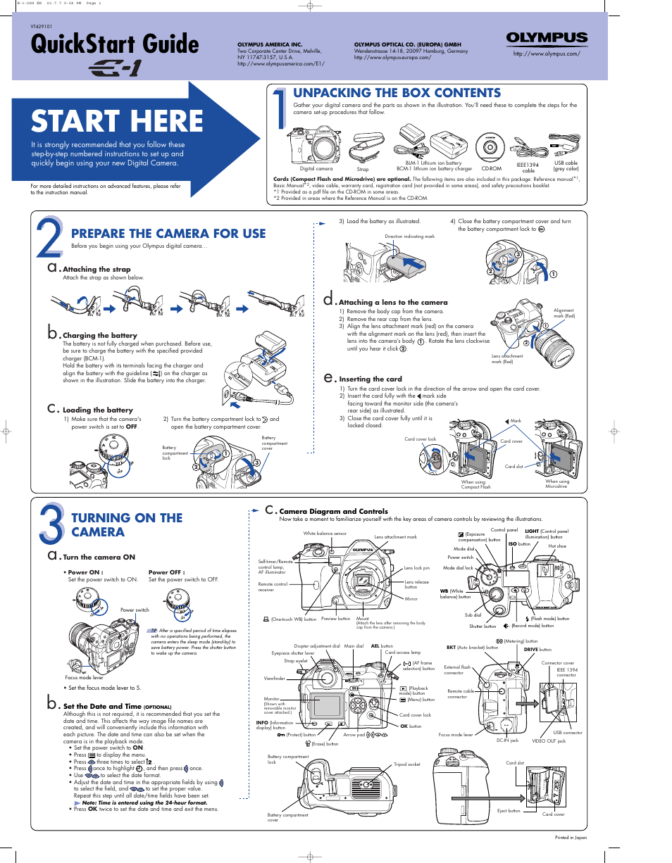 Olympus VT429101 User Manual | 2 pages