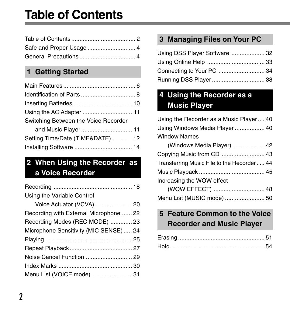 Olympus DM-20 User Manual | Page 2 / 188