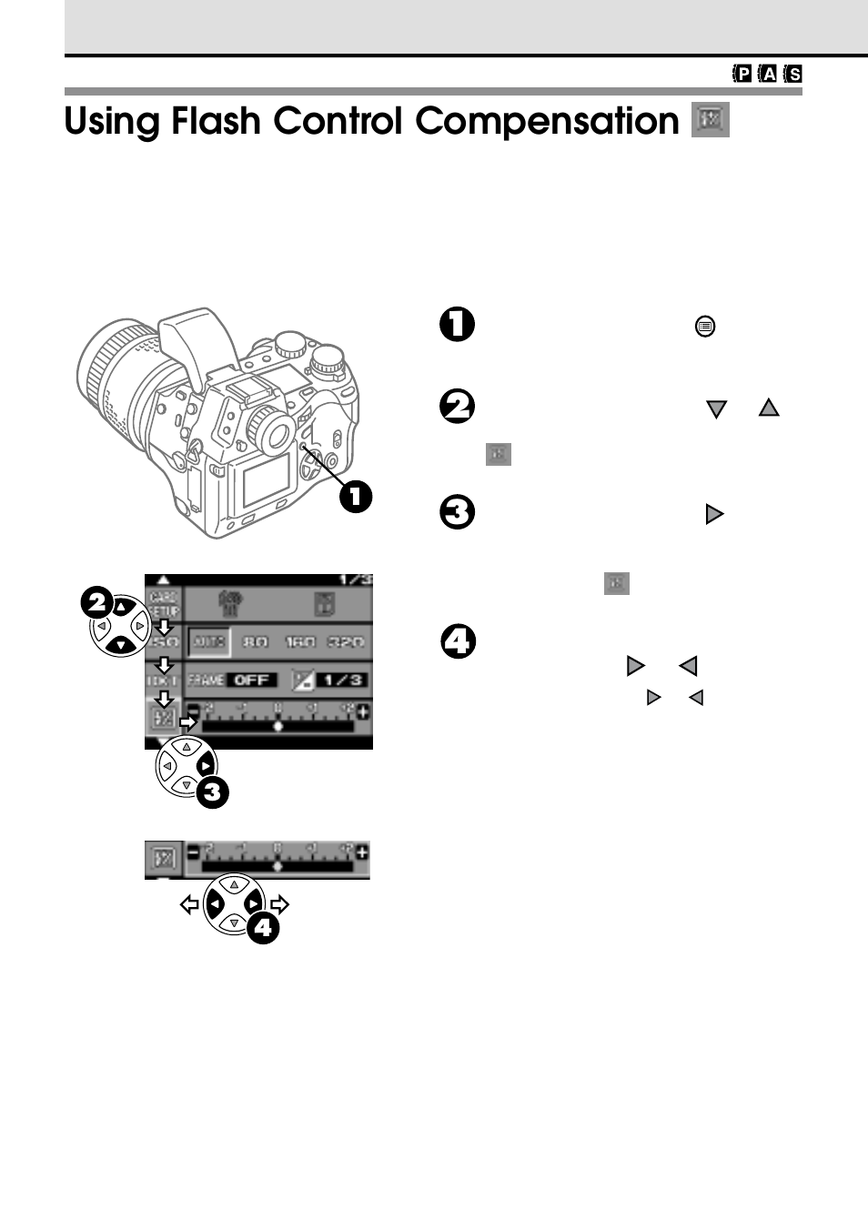 Using flash control compensation | Olympus CAMEDIA E 10 User Manual | Page 92 / 203