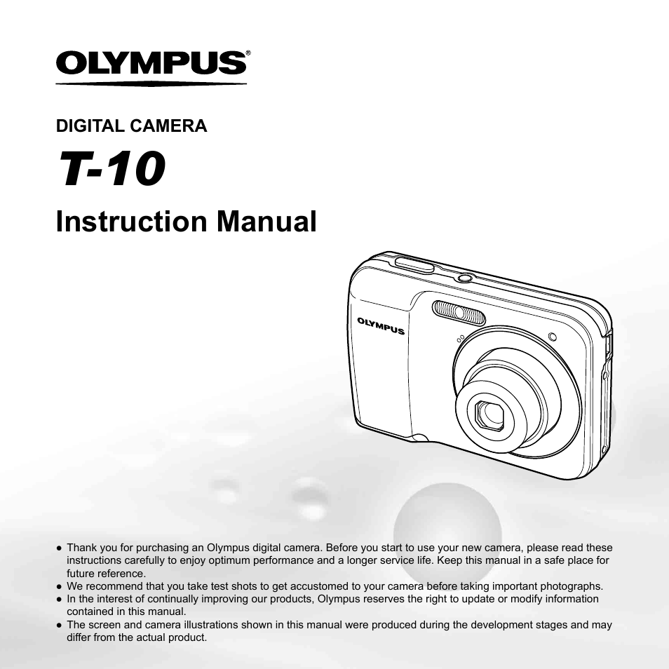 Olympus T-10 User Manual | 71 pages