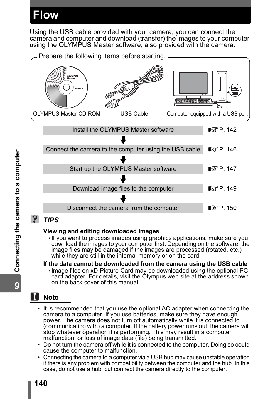 Flow | Olympus SP-310 User Manual | Page 140 / 195