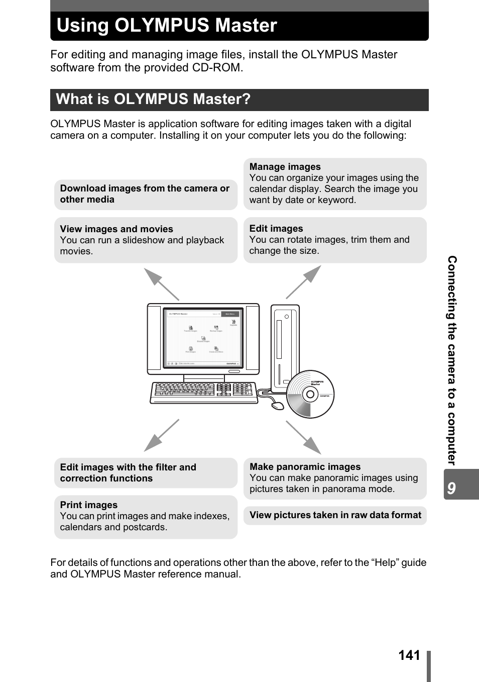 Using olympus master, What is olympus master | Olympus SP-310 User Manual | Page 141 / 195