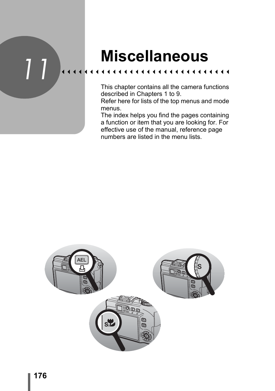 11 miscellaneous, Miscellaneous, P. 176 | Olympus SP-310 User Manual | Page 176 / 195