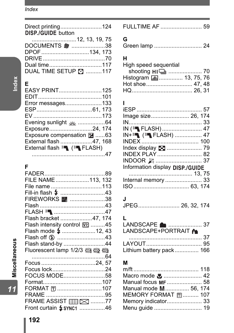 Olympus SP-310 User Manual | Page 192 / 195