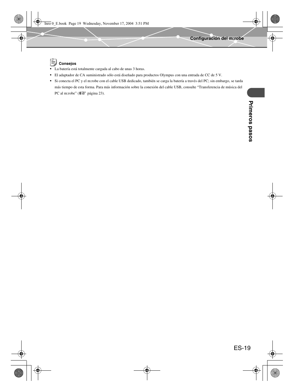 Es-19 | Olympus m:robe MR-100 User Manual | Page 135 / 180