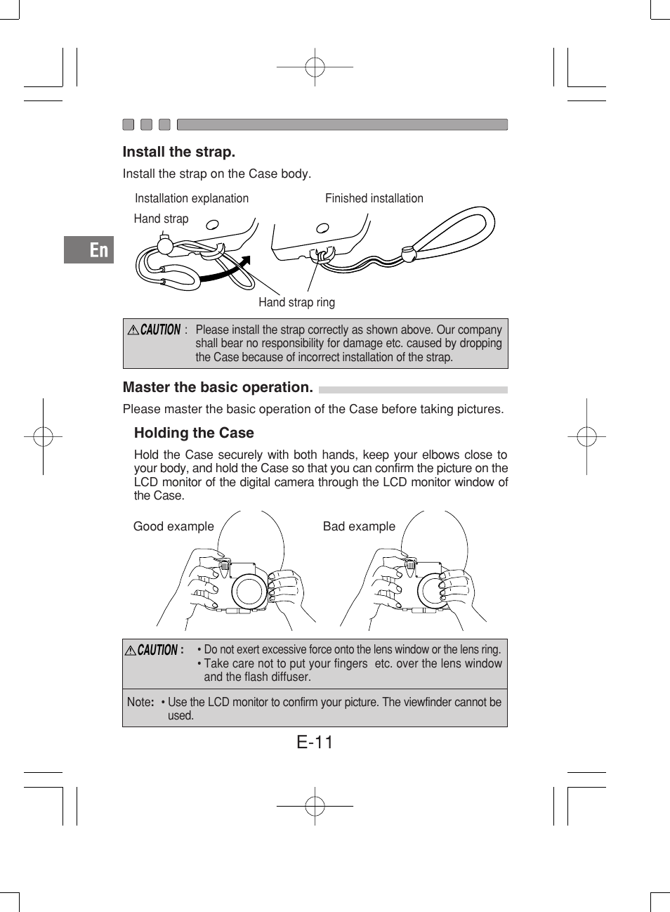 E-11 | Olympus PT-019 User Manual | Page 12 / 38